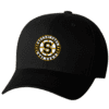 storrington_ballcap Black baseball cap with Storrington Stingers logo featuring a large S and basketball design in yellow, white, and black
