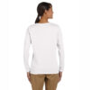5400L_cover_back Woman wearing a plain white long-sleeve crewneck shirt and tan pants, shown from the back