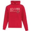 Red hoodie with a graphic design featuring the text 'APPLEKINGS HOCKEY' and a stylized apple with the letters 'GB' and a green crown on the front