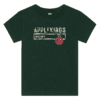 bella_canvas_toddler-tshirt_forest Dark green short-sleeve t-shirt with text "APPLEKINGS HOCKEY" and a graphic of a red apple with "GB" on it, centered on the chest.