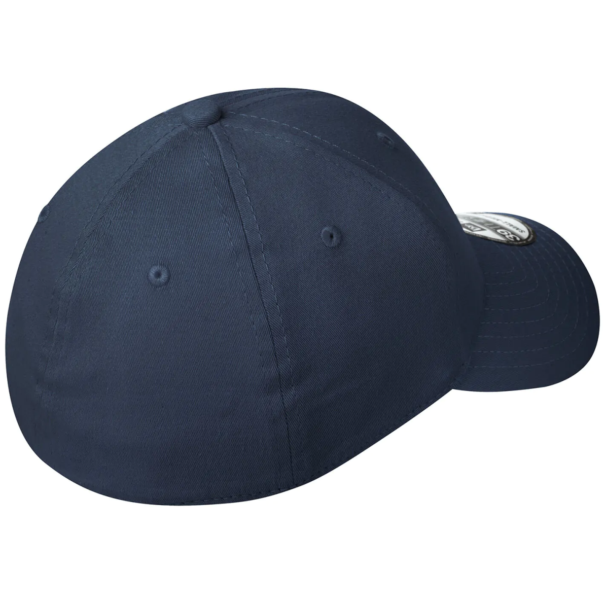 new_era_navy_fuu_back_cap_back Back view of a navy blue baseball cap highlighting the stitching details and smooth fabric texture, suitable for casual wear and outdoor activities.