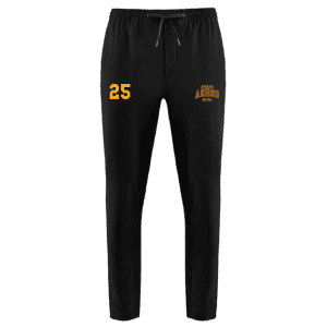 Black athletic joggers featuring the number 25 and "Athens Aeros" logo, designed for comfort and style in sports or casual wear. Ideal for workouts or lounging.