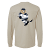 qmed_fights_cancer_sand_long_sleeve_shirt_back_2 Long-sleeve shirt featuring a cute bear dressed in a hockey uniform, holding a hockey stick, designed for sports enthusiasts and fans. Ideal for casual wear and showcasing team spirit.